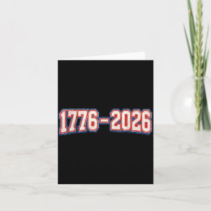 1776 2026 Vintage Patriottisch Amerikaans Jubileum Kaart