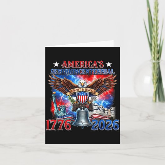 1776-2026 VS 250e verjaardag 4 juli Kaart (Voorkant)