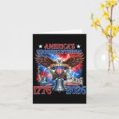 1776-2026 VS 250e verjaardag 4 juli Kaart (Gele Bloem)