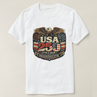 1776-2026 VS 250ste verjaardag 4 juli T-shirt
