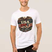 1776-2026 VS 250ste verjaardag 4 juli Tri-Blend Shirt (Voorkant)