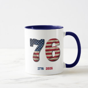 1776-2026 VS 250ste verjaardag Patriotisch ontwerp Mok