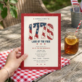1776 4 juli Onafhankelijkheidsdag BBQ-feestje Kaart