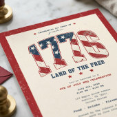 1776 4 juli Onafhankelijkheidsdag BBQ-feestje Kaart