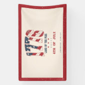 1776 4 juli Onafhankelijkheidsdag Patriottisch Spandoek (Verticaal)