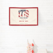 1776 4 juli Onafhankelijkheidsdag Patriottisch Spandoek (Insitu)