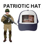 1776 American Flag Patriotic Trucker Hat Trucker Pet<br><div class="desc">Patriottisch 1776 en de Amerikaanse vlag. Rood,  wit en blauw.</div>