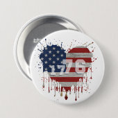 1776 American Flag Ronde Button 7,6 Cm (Voorkant /achterkant)