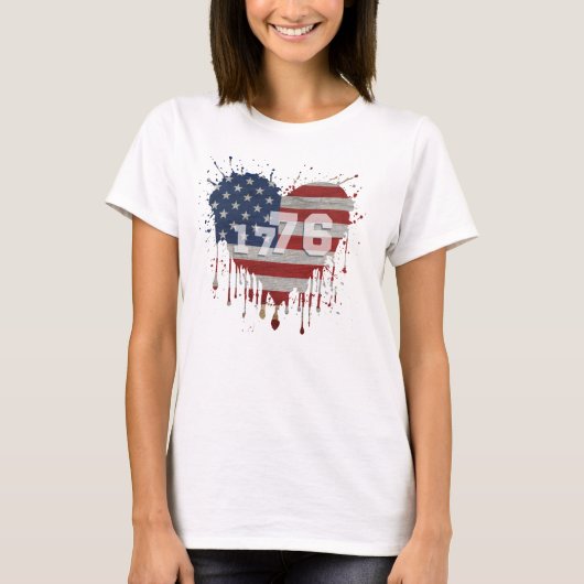 1776 American Flag T-shirt (Voorkant)