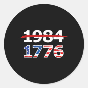 1776 American Patriot Design Company Verzet 1984 R Ronde Sticker
