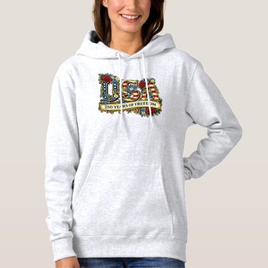 1776 America's 250e verjaardag Hoodie (Voorkant)