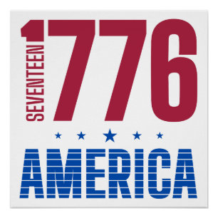 1776 Amerika 250 jaar historische vrijheid Perfect Poster
