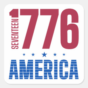 1776 Amerika 250 jaar historische vrijheid Vierkante Sticker