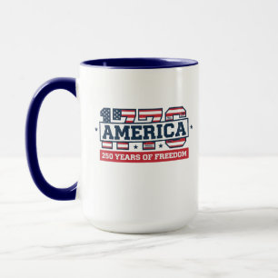 1776 Amerika 250 Jaar   Patriottische Amerikaanse  Mok
