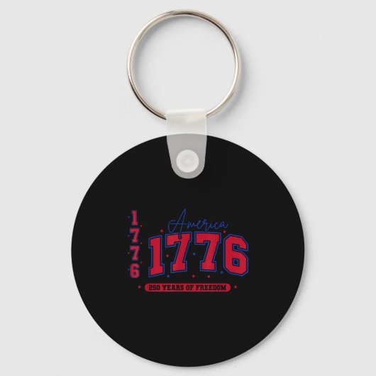 1776 Amerika 250 Jaar Vrijheid Sleutelhanger (Voorkant)