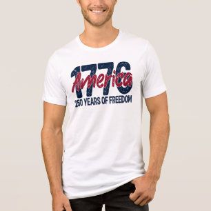 1776 Amerika 250 Jaar Vrijheid USA Jubileum Tri-Blend Shirt