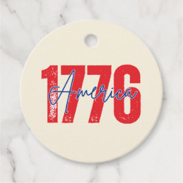 '1776 Amerika' 250e verjaardag 4 juli Crème Bedankjes Labels