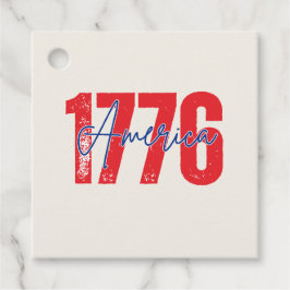 '1776 Amerika' 250e verjaardag 4 juli ivoor Bedankjes Labels