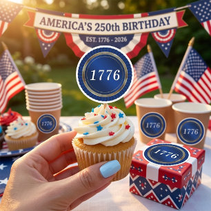 1776 Amerika 250e verjaardag semiquincentennial Vierkante Sticker