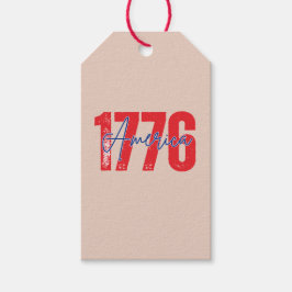 '1776 Amerika' 250e zachte blos 4 juli Cadeaulabel