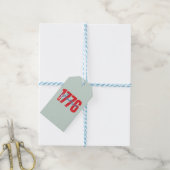 '1776 Amerika' 250e zachte eucalyptus 4 juli  Cadeaulabel (Met Touw)