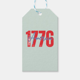'1776 Amerika' 250e zachte eucalyptus 4 juli Cadeaulabel
