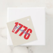 '1776 Amerika' 250e Zachte Greige 4 juli Bedankjes Labels (In situ)