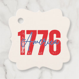 '1776 Amerika' 250e Zachte Ivoor 4 juli Bedankjes Labels