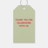 '1776 Amerika' 250e Zachte Salie Groene 4e Juli  Cadeaulabel (Achterkant)