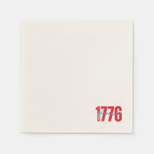 1776 Amerika 4 juli Rood Blauw Vintage BBQ Servet