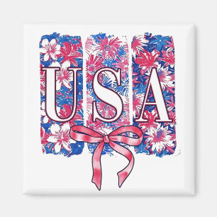 1776 Amerika 4 juli USA Bloemen Bloemen Magneet