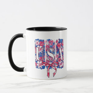 1776 Amerika 4 juli USA Bloemen Bloemen Mok
