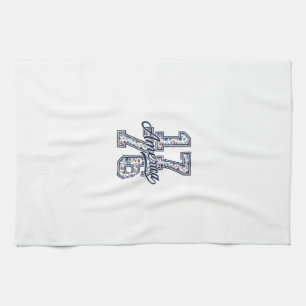 1776 Amerika Bloemige Patriottische Vintage Vector Theedoek