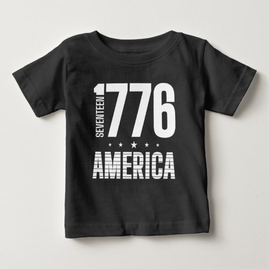 1776 Amerika historische vrijheid witte typografie (Voorkant)