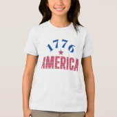 1776 AMERIKA jaar van vrijheid Tri-Blend Shirt (Voorkant)