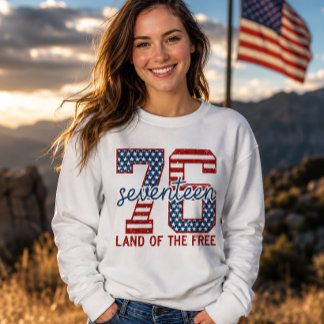 1776 Amerika Land van de Vrijen Patriottische Vint Trui