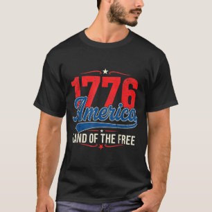 1776 Amerika Land Van De Vrijheid Vintage Patriott T-shirt