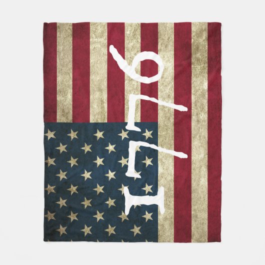  1776 Amerikaans vlagpatriotticum Fleece Deken (Voorkant)