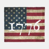  1776 Amerikaans vlagpatriotticum Fleece Deken (Voorkant (Horizontaal))