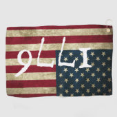 1776 Amerikaans vlagpatriotticum Golfhanddoek (Horizontaal)