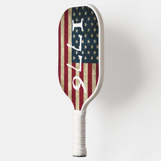  1776 Amerikaans vlagpatriotticum Pickleball Paddle (Links)