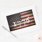 1776 Amerikaans vlagpatriotticum Rechthoekige Sticker (Envelop)