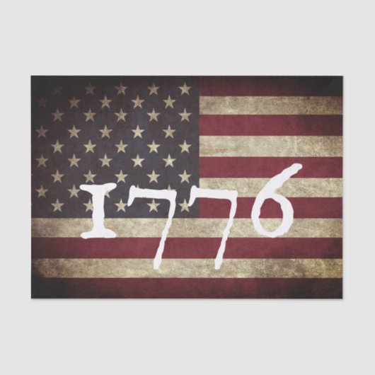 1776 Amerikaans vlagpatriotticum Tissuepapier (Voorkant)