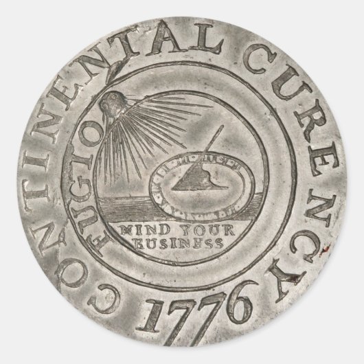1776 Amerikaanse revolutie op het gebied van de co Ronde Sticker (Voorkant)