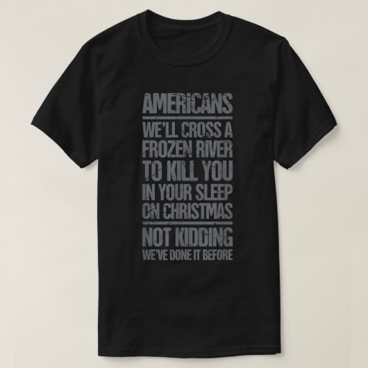 1776 Amerikaanse revolutionaire oorlog grappig T-shirt (Design voorkant)