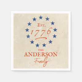 1776 Amerikaanse sterren en familienaam Servet
