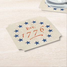 1776 Amerikaanse Sterren Kartonnen Onderzetters