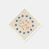 1776 Amerikaanse Sterren Servet (Hoek)