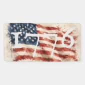 1776 Amerikaanse vlag 250 jaar Spandoek (Horizontaal)