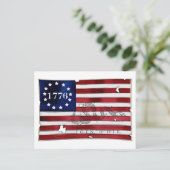 1776 Amerikaanse vlag Briefkaart (Staand voorkant)